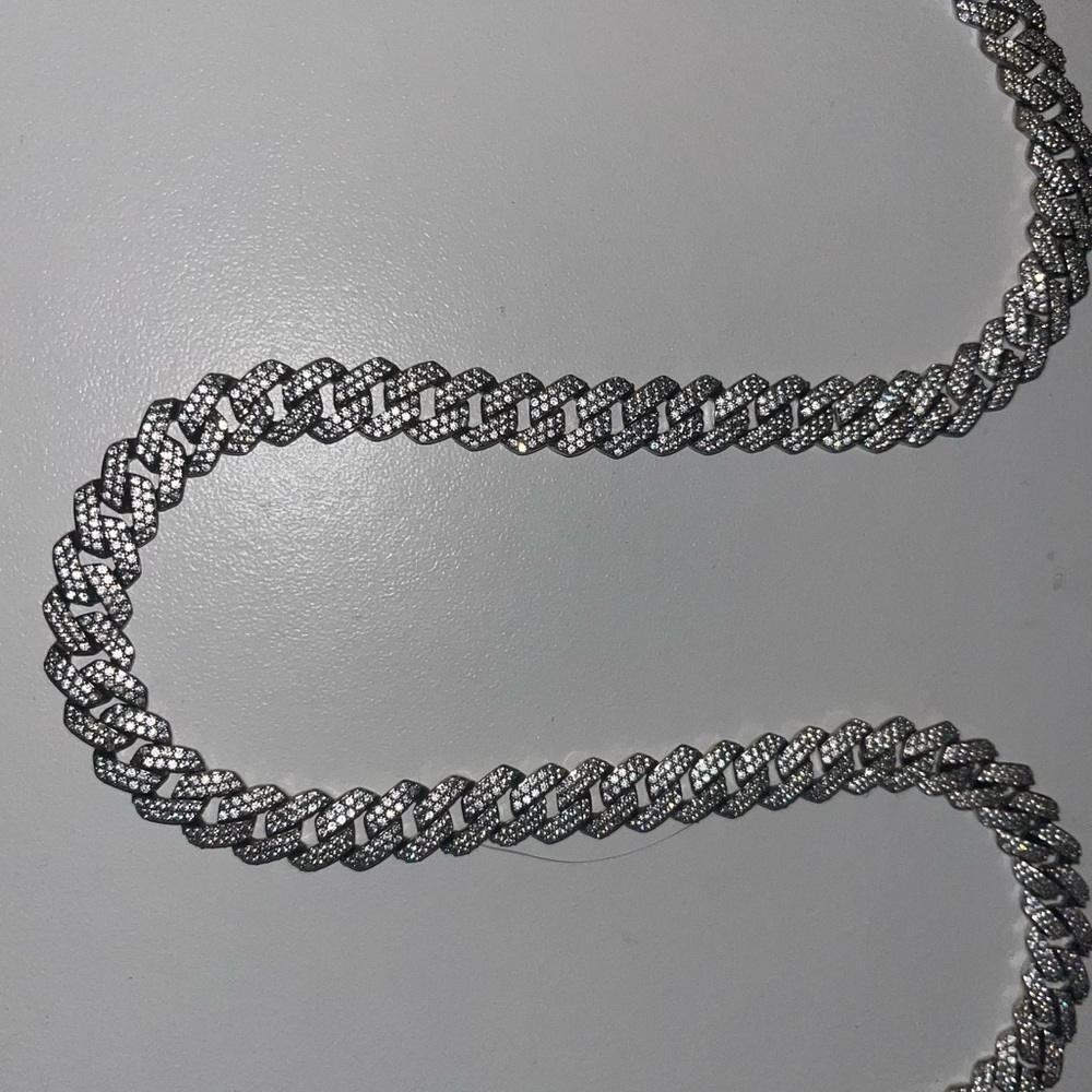 Men's Silver Studded Chain Necklace